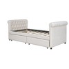 YOOCOZZ Twin Size Velvet Upholstered Daybed with Two Storage Drawers and Armrests - 3 of 4