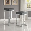 Grey and Chrome Upholstered Counter Height Stool - 2 of 4
