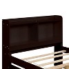 NicBex Full Size Wooden Platform Bed, Modern Bed Frame with Trundle and Storage Headboard for Bedroom - 4 of 4
