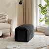NicBex Stylish Ottoman with Storage, Corduroy Foot Stool with Arch Hollow Design for Bedroom, Living Room, Black - 4 of 4
