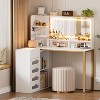 PAKASEPT Makeup Vanity Desk With Mirror and Lights, Dressing Table with 5 Drawers, Storage Shelves, 3 Color Modes Touch Light - 4 of 4