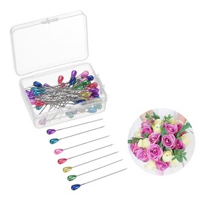 Unique Bargains Stainless Steel Teardrop Pearl Multipurpose Straight Pins - 1 of 4