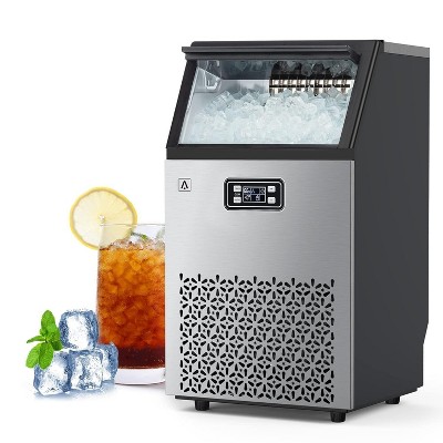 Commercial Ice Maker 150LBS - 150LBS/24H Production, 33LBS Storage Capacity, Stainless Steel for Undercounter or Freestanding