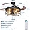 Runesay LED Ceiling Fan with Lamp and Remote Control, Ceiling Lamp with Timer, Adjustable, Super Quiet, with Ceiling Light for Living Room (No Bulb) - 2 of 3