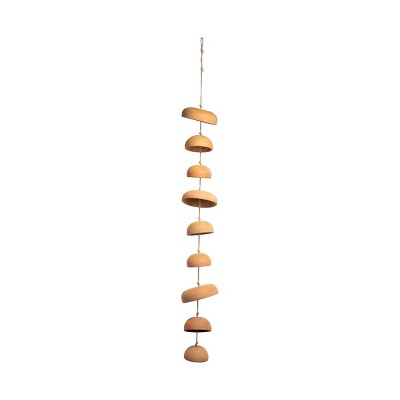 Foreside Home & Garden Hanging Tiered Terracotta Bells