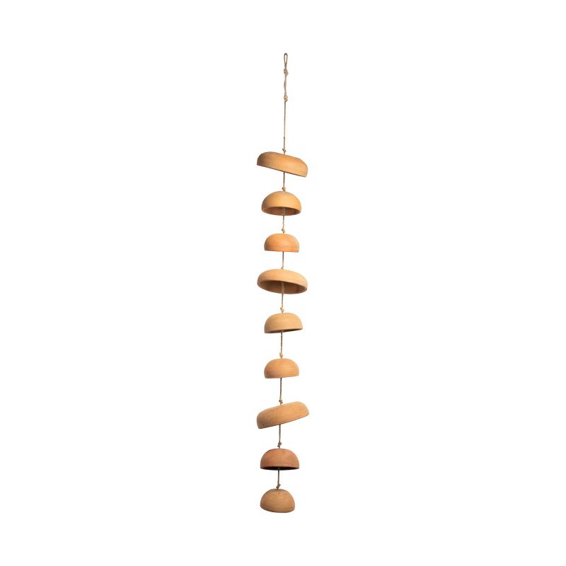 Natural Terracotta Hanging Chime - Foreside Home & Garden, 1 of 8
