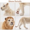 6PCS White Lion Figurines with Lion Cubs,Jungle Animals Figures Realistic Family Set Includes Baby Lions, Cake Toppers Christmas Birthday Present - 4 of 4