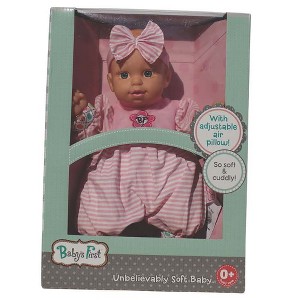 Goldberger Baby's First 13" Unbelievably Soft Baby Doll in Pink Stripes - 1 of 4