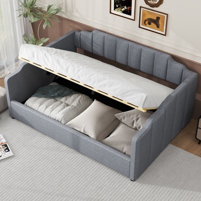 NicBex Full Size Upholstered Daybed with Underneath Storage for Bedroom,Living Room,Apartment