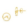 SHINE by Sterling Forever Sterling Silver Wave Studs - 3 of 3