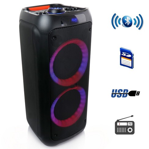 Befree Sound 8in 400 Watt Bluetooth Portable Party Pa Speaker System With  Illuminating Lights : Target