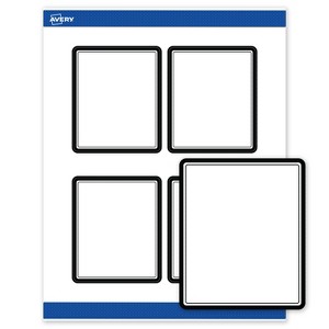 Avery 4" x 3-1/3" Labels, Double Black Border, 40 ct - 1 of 4