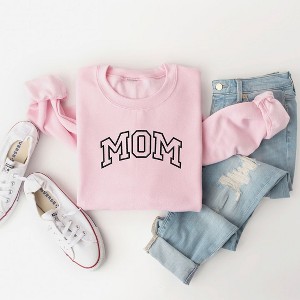 Simply Sage Market Women's Graphic Sweatshirt Embroidered Mom Varsity Outline - 1 of 3