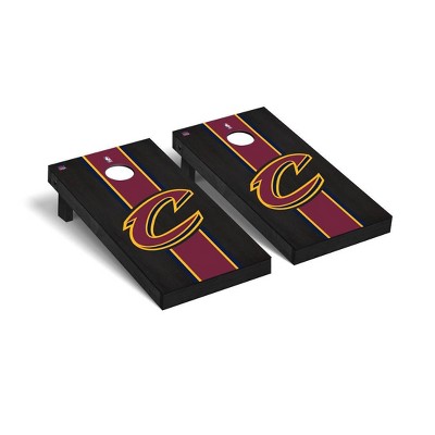 NBA Cleveland Cavaliers Premium Cornhole Board Onyx Stained Stripe Version