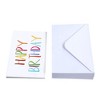 48 Happy Birthday Card Blank Inside w/Envelope Bulk Set, 6 Colorful Design 4"x6" - image 2 of 2