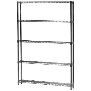 Shelving.com Chrome Wire Shelving with 5 Tier Shelves - - 1 of 3