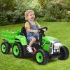 Infans 12V Kids Ride On Tractor w/ Trailer, Battery Powered Electric Toy Car, 3-Gear-Shift Ground Loader Ride On w/ 2.4G Remote Control, LED Lights - 2 of 4
