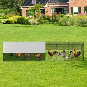 Metal Chicken Tunnel with Waterproof & Anti-UV Cover, Chicken Run for Yard, Outdoor Backyard Farm, Portable Chicken Coop for Hens, Ducks, Rabbits - 1 of 4