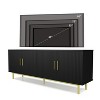 Dyonery 70" Fluted TV Stand with Storage for Living Room, Entertainment Center for TV Up to 80 Inch, Adjustable Shelf - 2 of 4