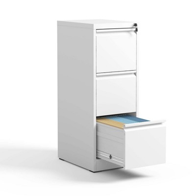 NicBex 4 Drawer/3 Drawer Metal Vertical File Cabinet with Lock,Narrow Rolling File Cabinets for Home Office Letter/Legal/A4/F4