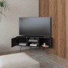 Chic Crate-Fredonia 65 Inch TV Stand – Wenge Wood Entertainment Center with Door & Open Storage, Modern Console for Flat-Screen TVs - 2 of 4