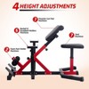 2-In-1 Roman Chair & Preacher Curl Bench Multi-Function Heavy-Duty Hyperextension Bench for Home With Adjustable Height for Arms, Ab, Back - 3 of 4