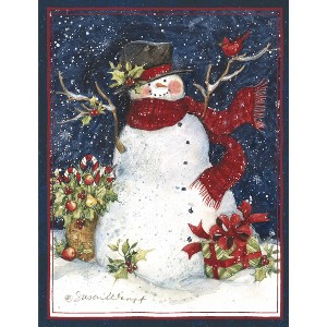 18ct Snowman in Scarf Holiday Boxed Cards - 1 of 1