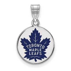 Black Bow Jewelry Sterling Silver Toronto Maple Leafs NHL Medium Pendant - 1 of 3