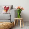 16"x16" Valentine's Day Love and Roses Square Throw Pillow Buddha - e by design: Festive Indoor Decor, Polyester - 3 of 4