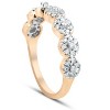 Pompeii3 1/2Ct Diamond Halo Anniversary Stackable Diamond Wedding Ring 10k Yellow Gold - 2 of 3