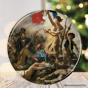 Eugene Delacroix the Liberty Leading the People Ornament, Famous Painting Christmas Decoration Souvenir| OrnamentallyYou - 1 of 4