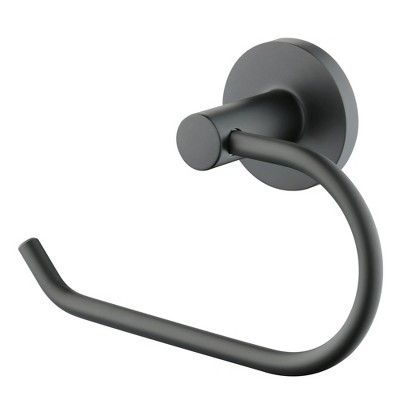 LunaLulinlk Modern Round Toilet Paper Holder in Matte Black