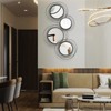 Aoibox 4 Pcs Decorative Wall Mirror Round Modern Circle Wall Art Ring Metal Mirror for Bedroom Living Room Entryway Dining Room Hallway in Black - 4 of 4