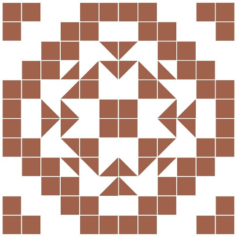 FloorPops 10ct 12"x12" Matias Peel and Stick Floor Tiles Terracotta/White: Water-Resistant Vinyl Mosaic Flooring - image 1 of 4