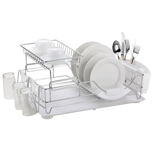 Chrome Plated Steel 2-piece Small Dish Drainer - Red : Target