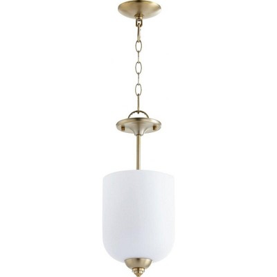 Quorum Lighting Richmond 3-Light Pendant, Aged Brass, 8W x 17H, Dry Rated