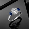 Ross-Simons 2.00 Carat Lab-Grown Diamond Ring With 1.00 ct. t.w. Sapphires in 14kt White Gold - 4 of 4