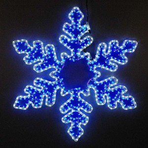 Novelty Lights Christmas LED Snowflake Sculpture, Made With LED Rope Light - 1 of 1