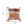 HomeRoots Orange Brown Accent Stitched Throw Pillow - 3 of 4