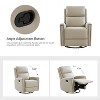 Hilario Fall 30.31''Wide Genuine Leather Swivel Rocker Recliner  Deal of the day | ARTFUL LIVING DESIGN - 4 of 4
