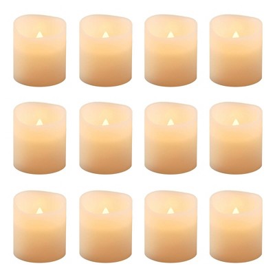 12ct Amber Battery Operated LED Votive Candles