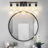 DAKAFUL Modern Bathroom Vanity Light, Vanity Fixture with Black+Gold/Silver Frame&Clear Glass Shade, Wall Light for Mirror, Bedroom, Bathtub Area - 3 of 4