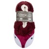 Elanze Designs Burgundy Fox Womens Animal Cozy Indoor Plush Lined Non Slip Fuzzy Soft Slipper - Large - 3 of 4