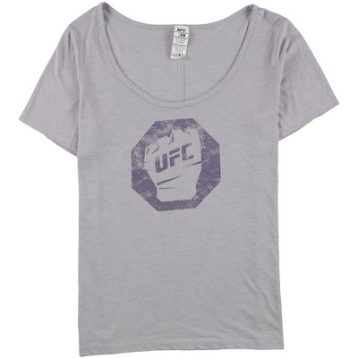 UFC Womens Distressed Logo Graphic T-Shirt, Purple, XX-Large