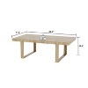 FUFU&GAGA Yellow Log Color Modern Desk For Conference Room Table Computer Desk - 4 of 4