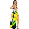 LA LEELA Women's Summer Bikini Wraps Beach Wrap Swimwear Sarong Cover up Skirt Bathing suit Swimsuit Pareo for Women One Size Black, Floral - 4 of 4