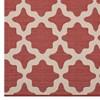 Modway Cerelia Indoor/Outdoor Rug – 8x10 Moroccan Trellis Area Rug in Red and Beige, Water-Resistant and Durable - 2 of 4
