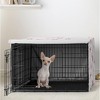 Sweet Jojo Designs Girl Dog Crate Kennel Cover 24in. Paw and Bone Pink and White - 2 of 4