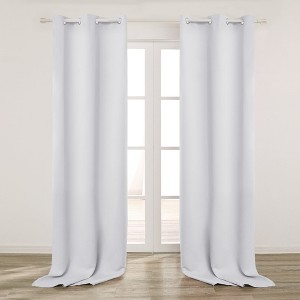 Deconovo Solid Thermal Room Darkening Curtain Panel – 42" Wide Extra-Long Lengths (108"/120") - 1 of 4