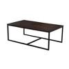 54" Wide Arcadia Acacia Wood Coffee Table Antiqued Mocha - Alaterre Furniture: Industrial, Trestle Base, Stained Wood - 4 of 4